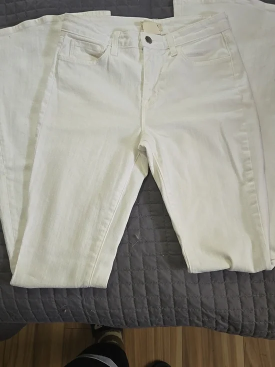 L'AGENCE White Denim Flare Jeans Womens Size 25 Summer Vacation Versatile EUC - Picture 7 of 9